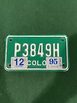 Vintage 1995 Expired Colorado Motorcycle License Plate. P3849H • $11.99