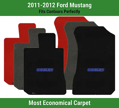 Lloyd Velourtex Front Mats For '11-12 Ford Mustang W/CS Shelby Blue On Black • $138.99