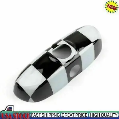 Checkered Pattern Rear View Mirror Cover For 2014 BMW MINI Cooper F56 F55 BK • $20.55