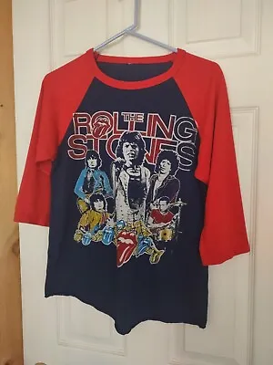 Vintage 1981 Rolling Stones Raglan Style Concert Shirt • $195