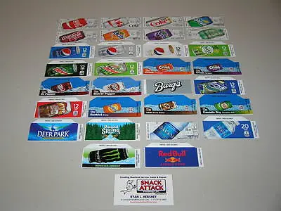 (30) COKE OR SODA VENDING MACHINE 12oz  CAN   VEND LABEL VARIETY PACK -New / OEM • $29.99