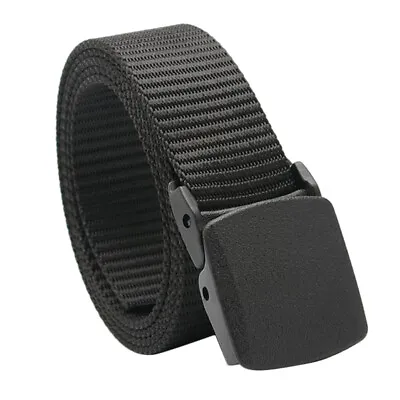 £9.07 • Buy Men Women Tactical Nylon Belt Military Long Police Utility Waistbelt Black