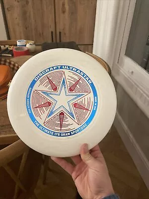 Discraft Ultra Star Ultimate 175g Sportdisc Disc Golf Frisbee White Used • £15