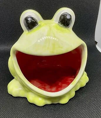Vintage Looking Ceramic Frog - Dish Sponge Soap Holder Candle Holder • $12