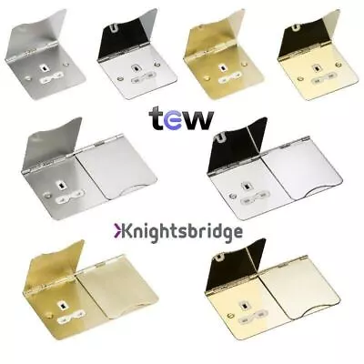 £16.02 • Buy Knightsbridge Flat Plate Floor Sockets 1 Gang & 2 Gang Un-Switched