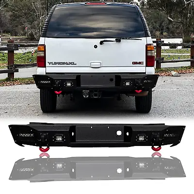 Vijay For 2000-2006 GMC Yukon XL 1500/2500 Steel Rear Bumper W/LED Lights&D-Ring • $619.99