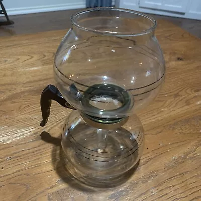 Vintage Curtis Glass Vacuum Coffee Pot Made In USA Percolator Triple Gold Band • $19