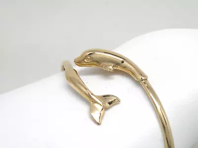Authentic Kabana 14k Yellow Gold Dolphin And Tail Bypass Bracelet  NEW • $1350