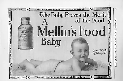 Mellin's Food Baby - Lionel R. Hall - Mifflinburg Pa. - Ca. 1910 Advertisement • $16.96