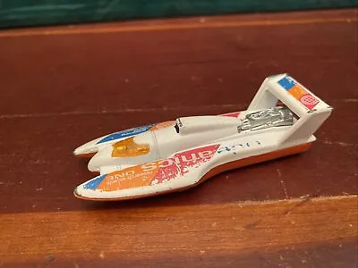 RARE Vintage 1995 Mattel Hot Wheels Oceanics Hydroplane Car Loose White Thailand • $12