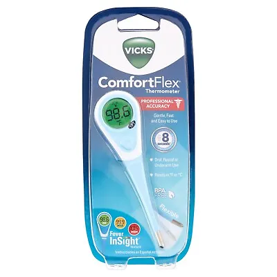 Vicks Comfort Flex Digital Thermometer Flexible Fever Insight Feature BPA Free • $14.99