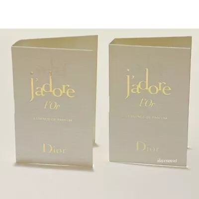 2 Pks Dior J'ADORE L'OR Essense De Parfum Sample Spray 1ml/.03 Oz Carded Perfume • $14.99