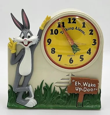 1974 Vintage Janex  Eh Wake Up Doc!  Bugs Bunny Talking Alarm Clock -For Parts • $42.99