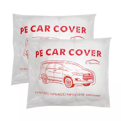 1/2/3/5/10/20 PACK Clear Plastic Temporary Universal Disposable SUV Car Cover • $16.90