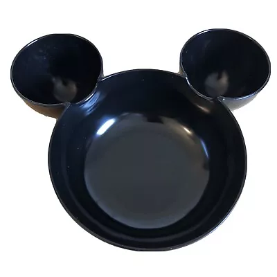 Zak! Designs Disney Mickey Mouse Chip Dip Bowl Black Plastic Serving Ears 8 1/2” • $11.99