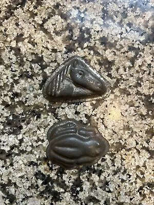 2 Vintage Tin Mini Molds- Animal -Chocolate Candy -Butter- Horse Frog • $1.99