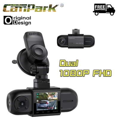 $89.99 • Buy Campark Dual Dash Cam FHD 1080P Front And Rear GPS Car DVR Dash Camera G-sensor