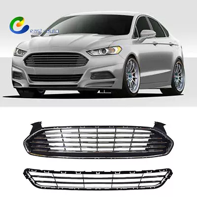 Upper&Lower FrontGrille Grill  Radiator For 2013-2016 Ford  Fusion Mondeo • $43.99