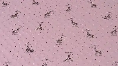 £1.99 • Buy Luxury DIMPLE BABY Cuddle Soft Fabric Material - OLD ROSE GIRAFFE