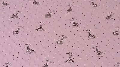 Luxury DIMPLE BABY Cuddle Soft Fabric Material - OLD ROSE GIRAFFE • £4.99