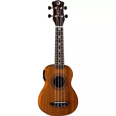 Luna Guitars Vintage Mahogany Soprano Acoustic-Electric Ukulele Satin Natural • $99