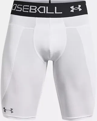 Under Armour Men’s White/Mod Grey UA Utility Pro Sliding Shorts • $24.95