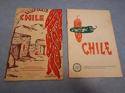 2 Chile Ruth Sneed 1960s New Mexico State University Pamphlet Hatch Peppers • $11