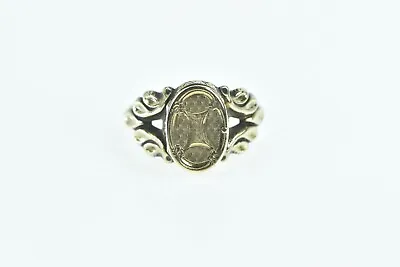 10K Victorian Ornate Mourning Locket Poison Ring Yellow Gold *16 • $499.95