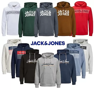 Jack & Jones Mens Hoodie Long Sleeve Hooded Designer Sweatshirt Pullover Jumper • £19.99
