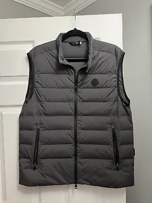 Mens Moncler Gilet Down Modello Vest Grey Gray Size 4 • $495