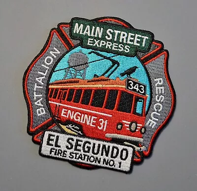 El Segundo California Fire Station 1 Engine 31 Patch ++ Mint LA County CA • $4.25