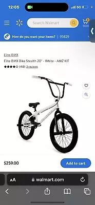 BMX Elite The Stealth 20  Freestyle Bike - White • $150