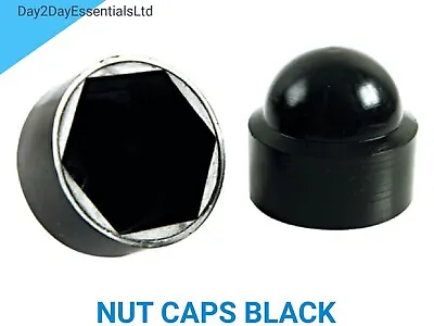 Nut Caps Covers Push Fit Bolts LDPE M5 M6 M8 M10 M12 Spanner Plastic Security • £3.19