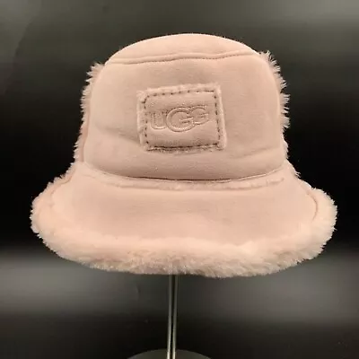 Ugg Genuine Shearling Bucket Hat Womens Size S/m Apple Blossom Sheepskin • $135