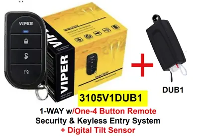 Viper 350 Plus 3105V 1-way Car Alarm Keyless  With One Remote + DUB1 Tilt Sensor • $79.99