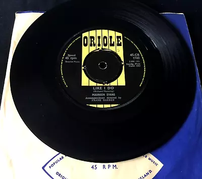 Maureen Evans - Like I Do /Starlight Starbright - Oriole Records 1760 - 1962 -EX • £3