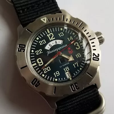 Automatic Watch. Vostok Komandirskie. K-35.  350753.  24H. 10 ATM. • $128