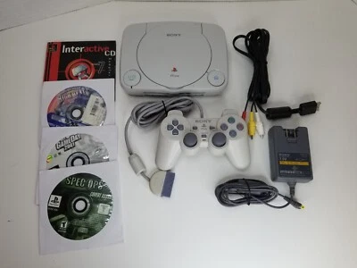 $79.95 • Buy Sony PlayStation PS One Video Game Console White Complete W Games Bundle Lot PSX