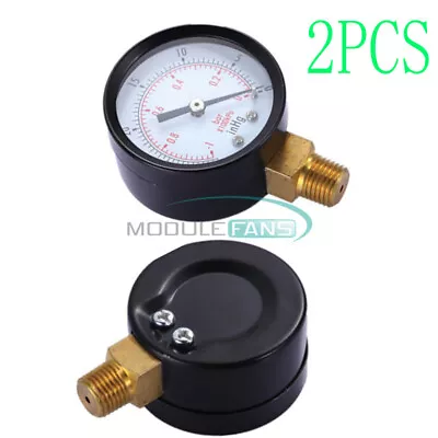 2PCS Manometer 0~-30inHg 0~-1bar Mini 2  Dial Air Vacuum Pressure Gauge Meter • $6.38