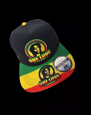 Rastafarian Embroidered Black Bob Marley Cap • $25.95