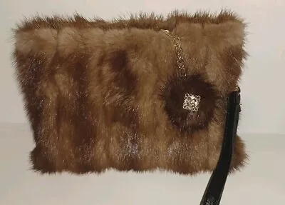 Mink Fur Real  Wrislet  Purse Handbag • $60