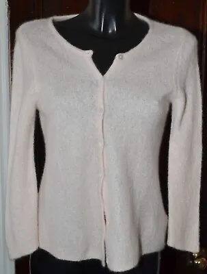 Edina Ronay Cashmere & Silk Cardigan Soft Pink Small Pre-owned • £60