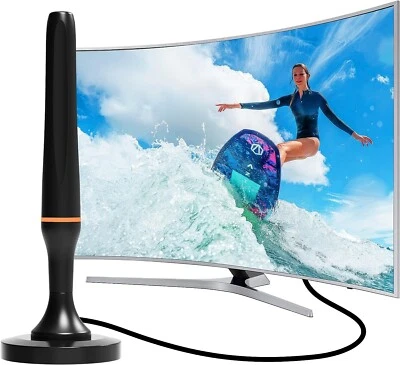 Indoor TV Aerial Long Range & 360° Reception Strong Magnetic Base 4K 1080 • £7