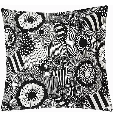 MARIMEKKO - Pieni Siirtolapuutarha Cotton Pillow Cover Case B&W  Art  20 X 20 In • $39.99