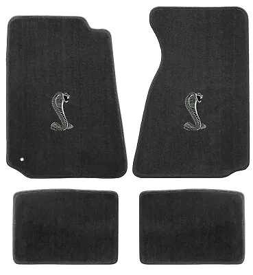 ACC Mustang Floor Mats W/ Cobra Logo Fits 1994-2004 - Conv. Only - Gray Carpet • $149.95