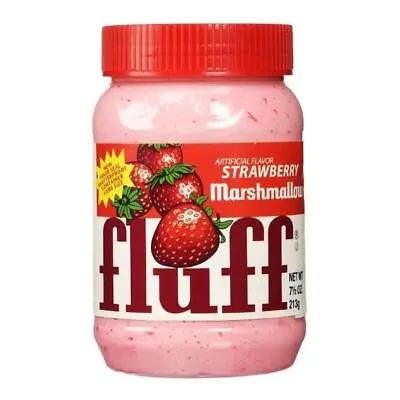 Fluff Strawberry Marshmallow 213g  - BBD:- 12/05/2024 • £3.99