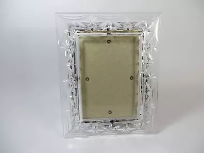 Royal Doulton Crystal Picture Frame Star Pattern 15 Cm X 18.5 Cm Excellent Cond • $35