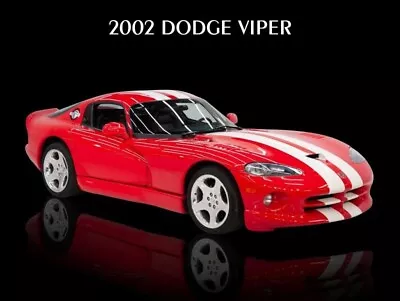 2002 Dodge Viper In Red & White Metal Sign: 12x16  & Ships Free • $33.88