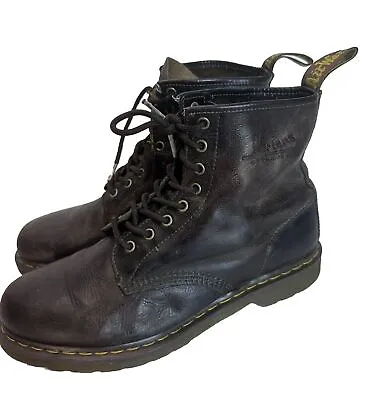 Vintage Doc Dr Martens 1460 Boots 8-Eye Brown Made In England Size 10 Air Wair • $65