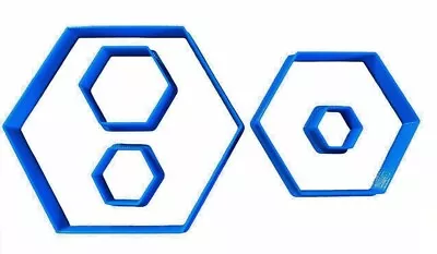 £4.25 • Buy Set Of 5 X HEXAGON SHAPE Biscuit Cookie Or Fondant Cutters Sugarcraft Icing Cake